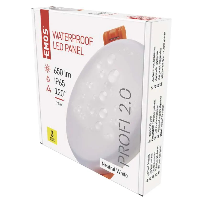 Legrand Emos Led Panel Vixxo Recessed 7.5W IP65 - Natural White (4000K)