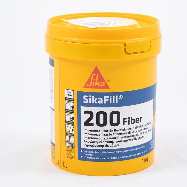SikaFill® 200 Fibers (Elastic waterproofing covering with glass fiber for roofing)
