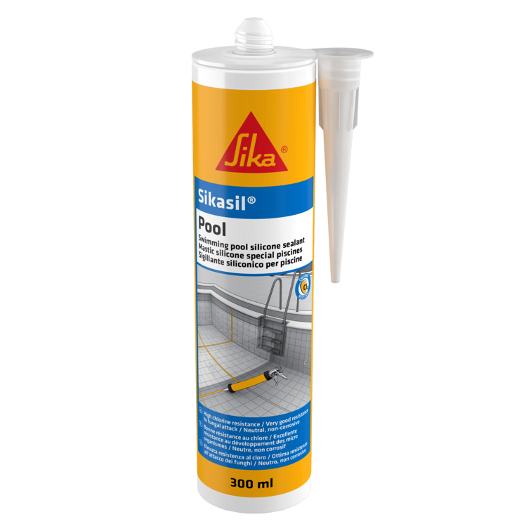 Sikasil® Pool Silicone Sealant (for swimming pools and wet areas) - 300ml