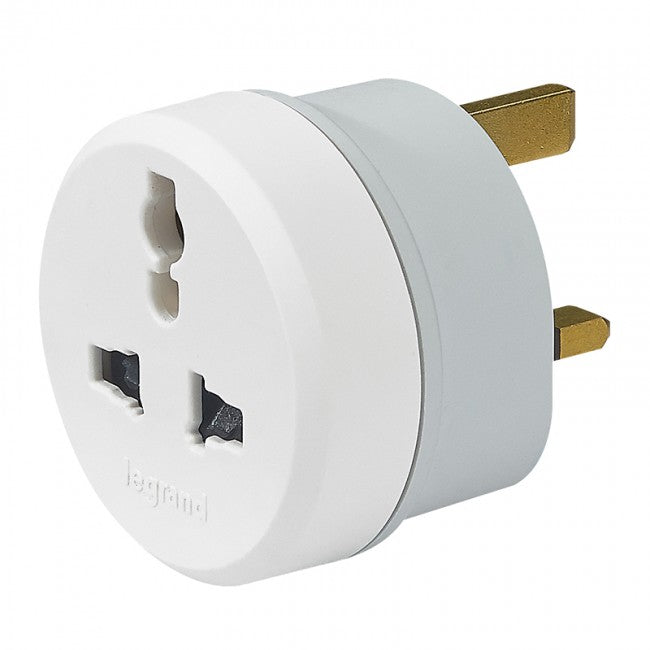 Legrand Travel Adaptor (Multi to British Standard) - 2P+E - 13 A Outlet