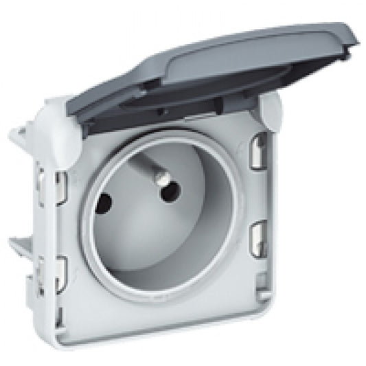 Legrand Plexo Recessed Socket outlet IP55-Fr standard-2P+E+shutters