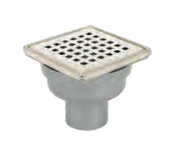 Sukar Stainless Steel Framed Square Drain - 10 x 10 cm