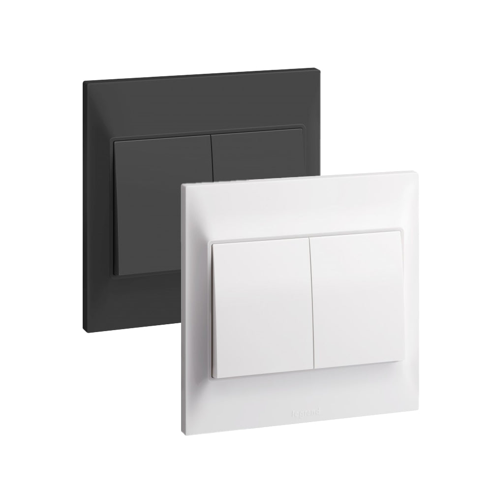 Legrand Belanko S switch - 2 gang 2 way | Electrical.mu