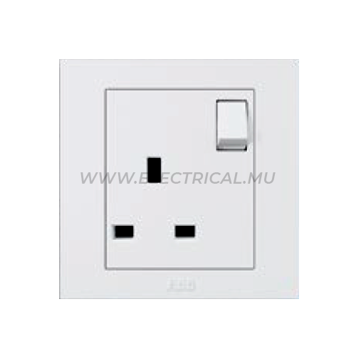 ABB Kalo Switch Socket Outlet 1G 13A Neon White