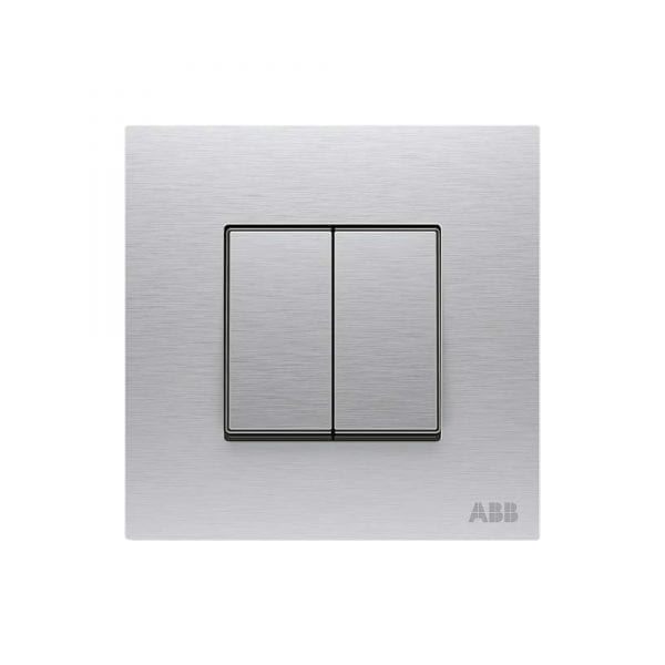 ABB Millenium Stainless Steel Switch 2 Gang 2 Way 10AX