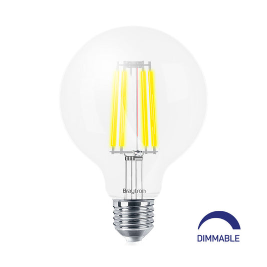 Braytron Advance 7W E27 G95 Dimmable LED Filament Bulb