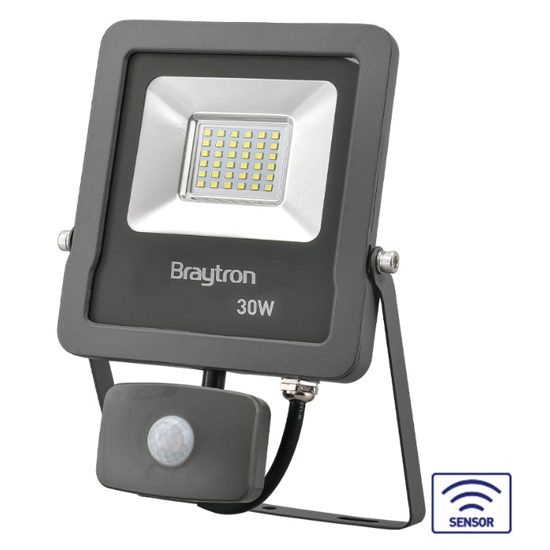 Braytron Floodlight IP65 with PIR Sensor (30W)