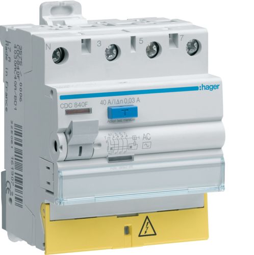 Hager RCD (RCCD) 100mA 4P - 40A