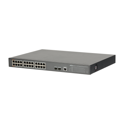 Dahua 24-Port PoE Gigabit Managed Switch (DH-PFS4226-24GT-240)