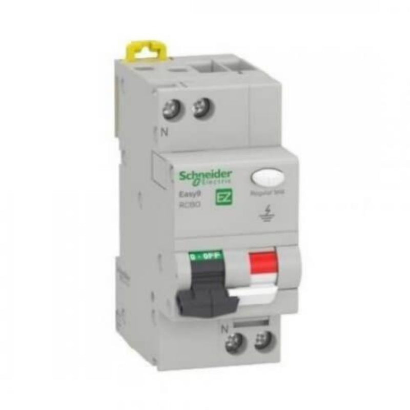 Schneider Easy9 RCBO 1P+N curve C 6000A 30 mA, type AC - From 6A to 40A