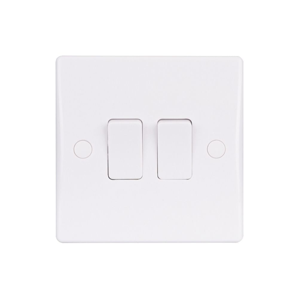 Schneider Slimline Switch (2 Gang 2 Way)