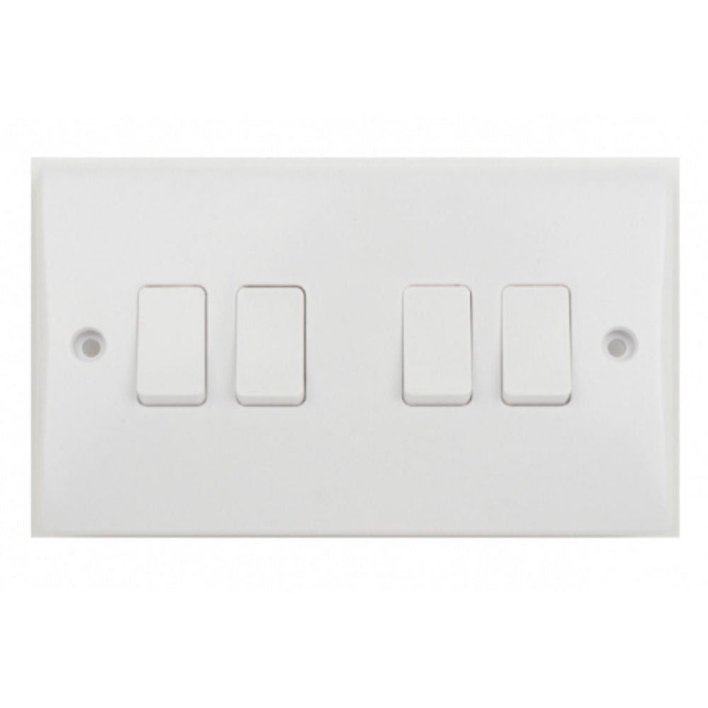 Schneider Slimline Switch (4 Gang 2 Way)