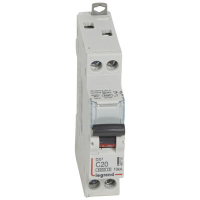 Legrand Breaker - MCB DX³ 6000 10KA 20A C Curve (1P+N) - 20A