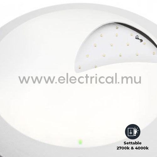 Fumagalli Umberta Bulkhead Lamp Emergency (White with Sensor) - CCT