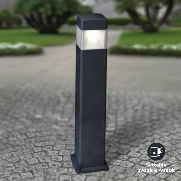 Fumagalli Elisa-800 Bollard (Black) - CCT (Settable between 2700k and 4000k)