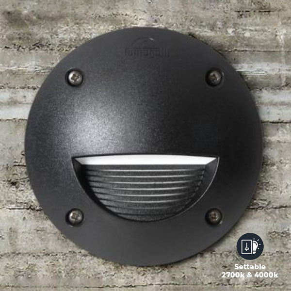 Fumagalli Leti 100 Round-ST Bricklight (Black) - CCT (Settable between 2700k and 4000k)