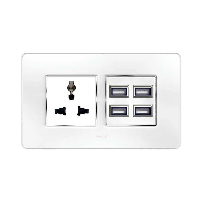 GM Combined Sockets (GX10) (13Amp, USB Ports) | Electrical.mu