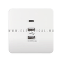Hager Dream USB Socket  (1 Type C + 2 Type A).