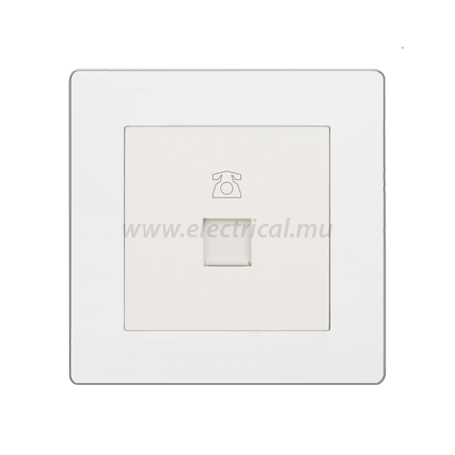 Hager Muse Telephone Socket RJ11 (Single)