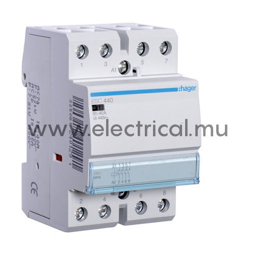 Hager Contactor 4NO - 4P - 40A | Electrical.mu