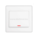 Hager Muse Double Pole Switch 45A with Neon (1Gang)