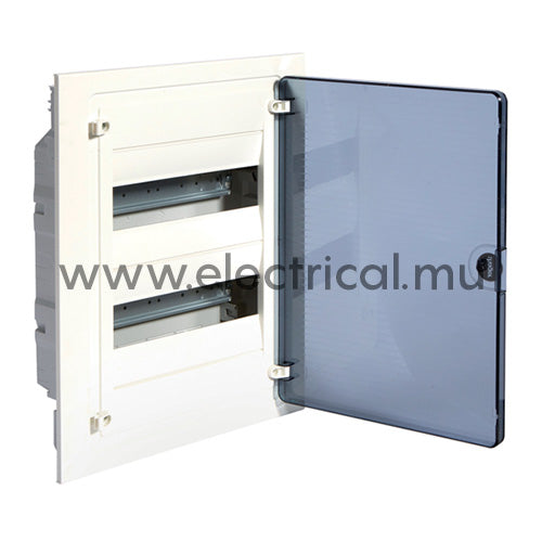 Hager Flush Mounting Enclosures (Transparent Door) - 24 Modules