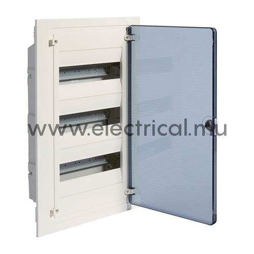 Hager Flush Mounting Enclosures (Transparent Door) - 36 Modules