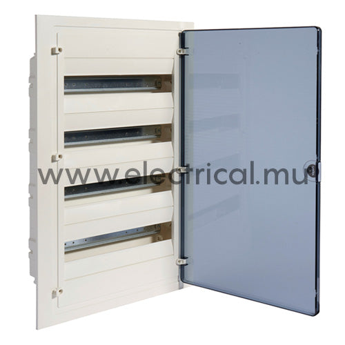 Hager Flush Mounting Enclosures (Transparent Door) - 72 Modules