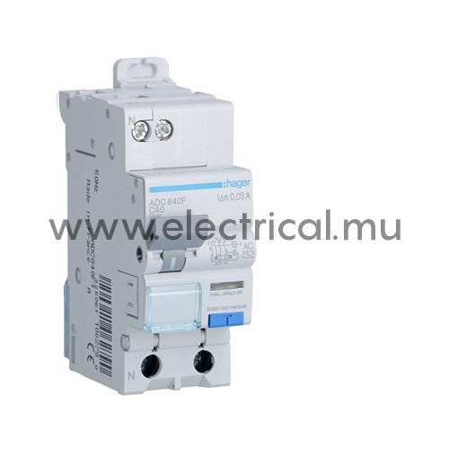 300mah Rcbo Hager RCBO 300mA 1P+N - 40A | Electrical.mu