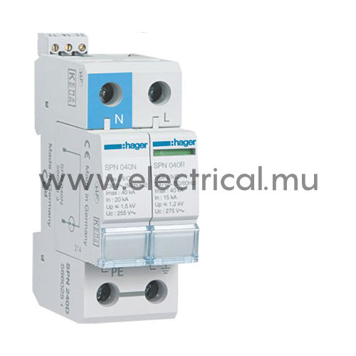 Hager Surge Protectors (SPD) 2P - 40kA