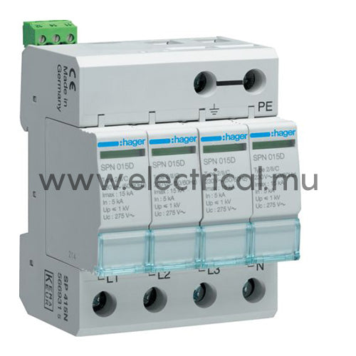 Hager Surge Protectors (SPD) 4P - 15kA