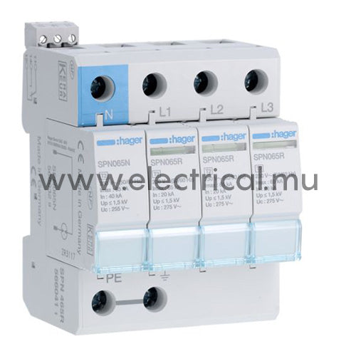 Hager Surge Protectors (SPD) 4P - 65kA