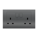 Hager Muse Socket 13A (Double)