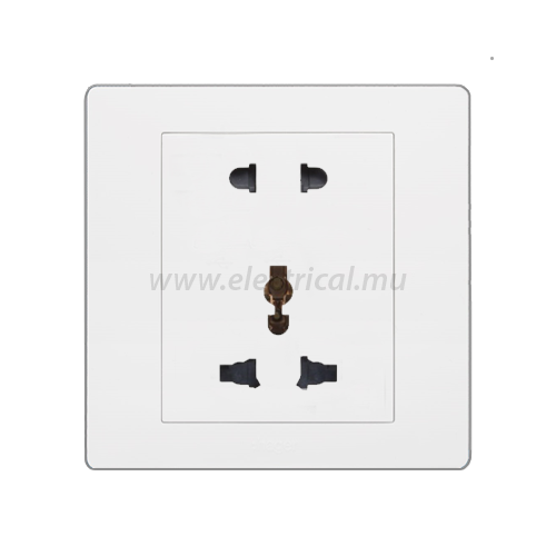 Hager Muse 5-Pin Socket (2-pin + 3-pin)