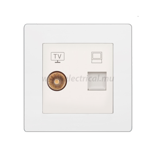 Hager Muse TV socket + Data cat5e