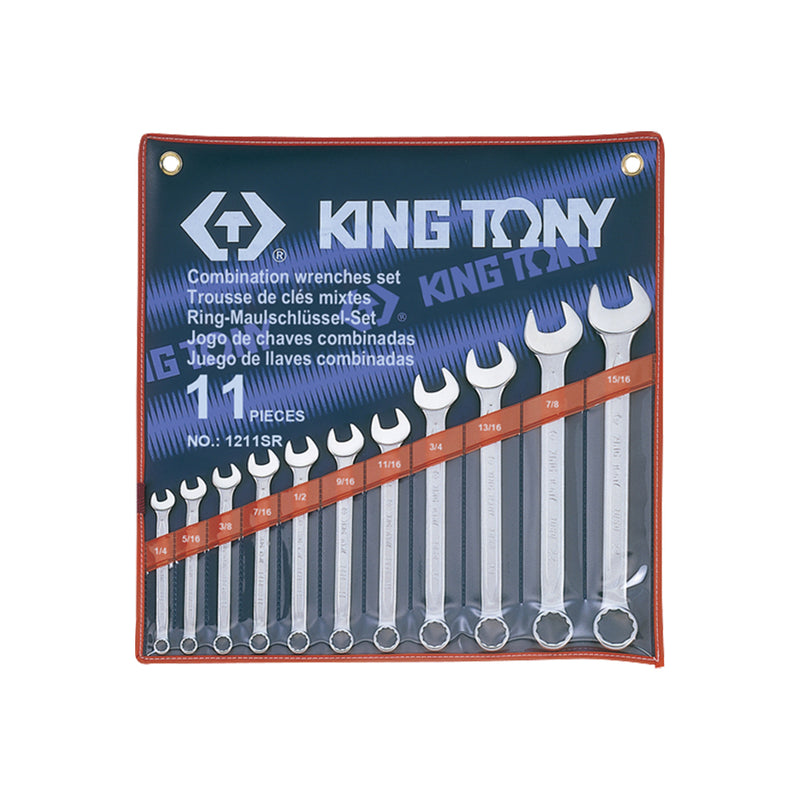 King Tony Combination Wrench Set 1/4"-15/16" - 11PC
