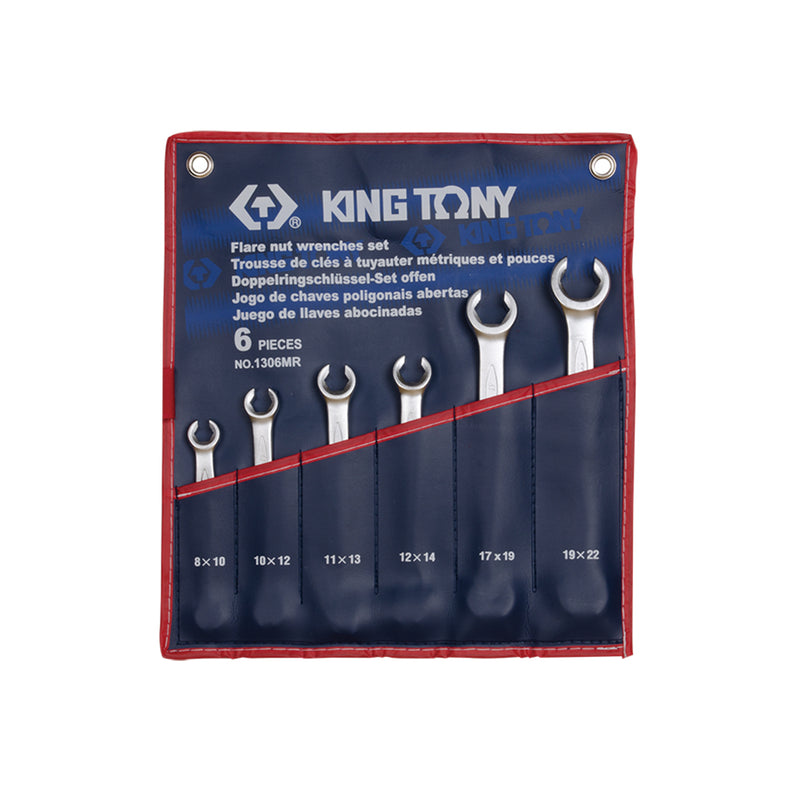 King Tony Flare Nut Wrench Set (8-22 mm)- 6 PC