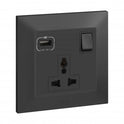 Legrand Belanko S Multistandard Socket with USB Type A (1 Gang)