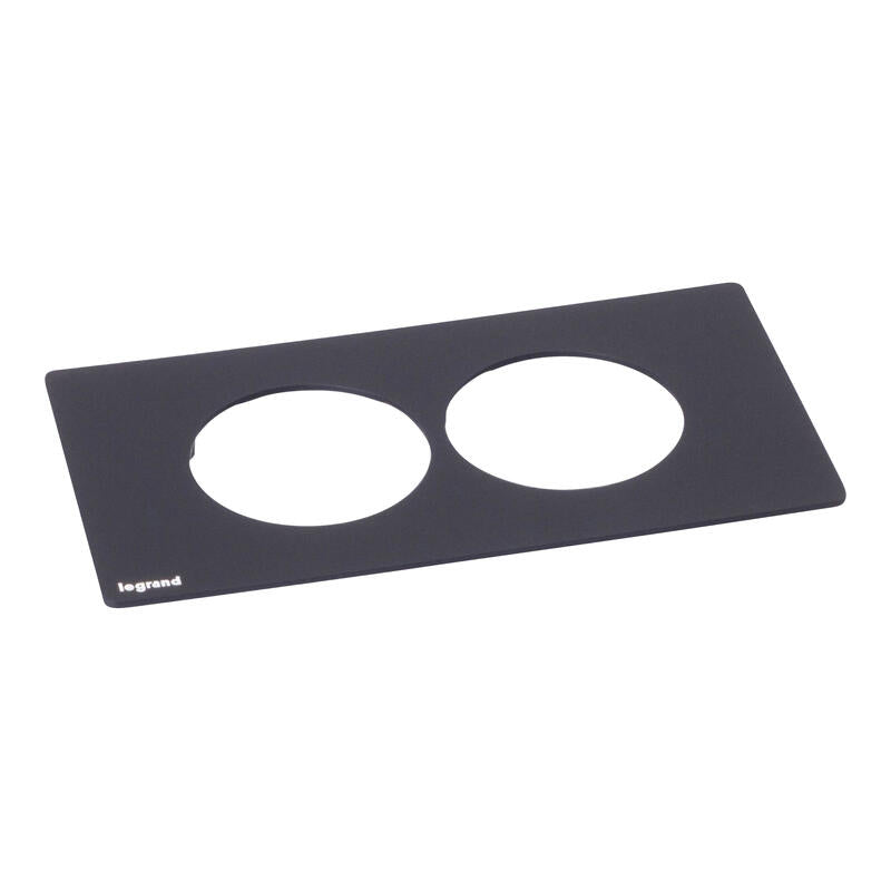 Legrand Finishing Plate for Incara Disq'In 2-Stations (Choose between Metal, White or Black finish)