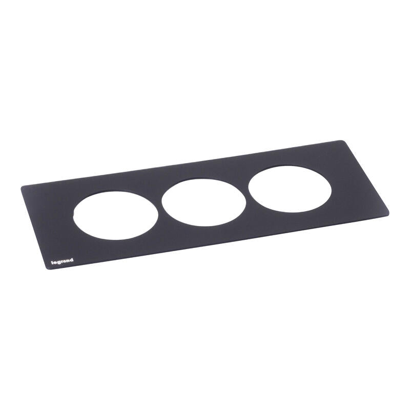 Legrand Finishing Plate for Incara Disq'In 3-Stations (Choose between Metal, White or Black finish)