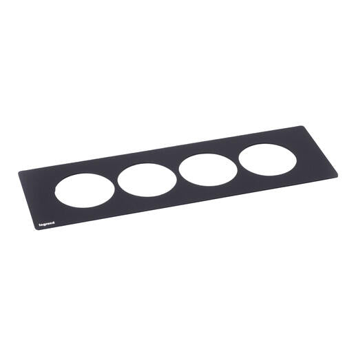 Legrand Finishing Plate for Incara Disq'In 4-Stations (Choose between Metal, White or Black finish)