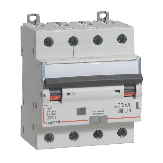 4p Rcbo Abb Legrand RCBO DX³ 6000 4P 30mA - 32A | Electrical.mu