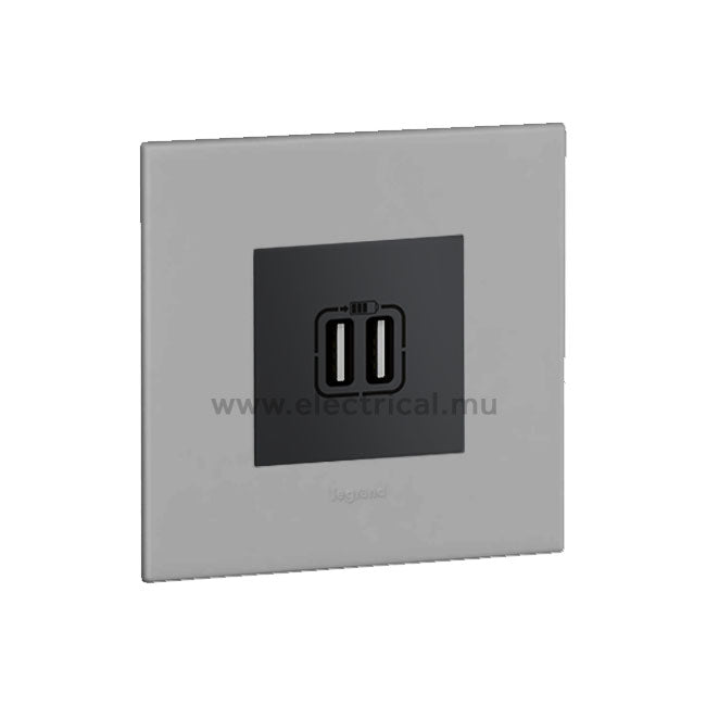 Legrand Arteor Double USB Sockets 5V - Single or Double (with support frame and plate)