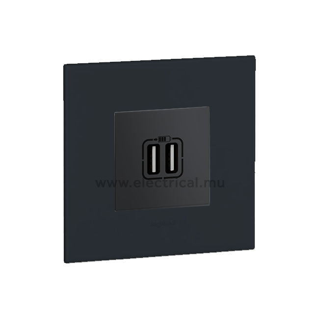 Legrand Arteor Double USB Sockets 5V - Single or Double (with support frame and plate)