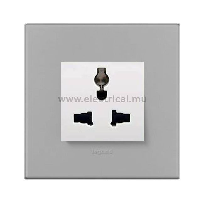 Legrand Arteor Multistandard Socket - Single or Double (with support frame and plate)