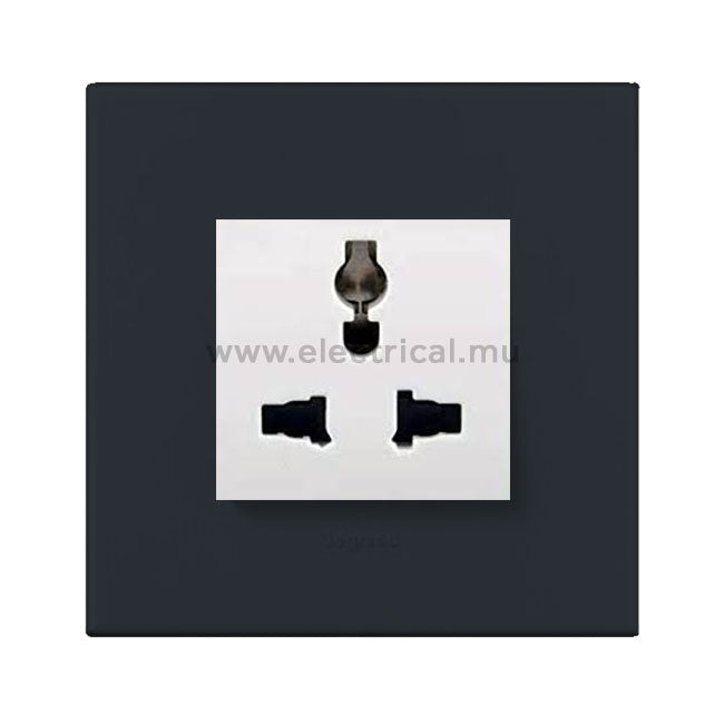 Legrand Arteor Multistandard Socket - Single or Double (with support frame and plate)
