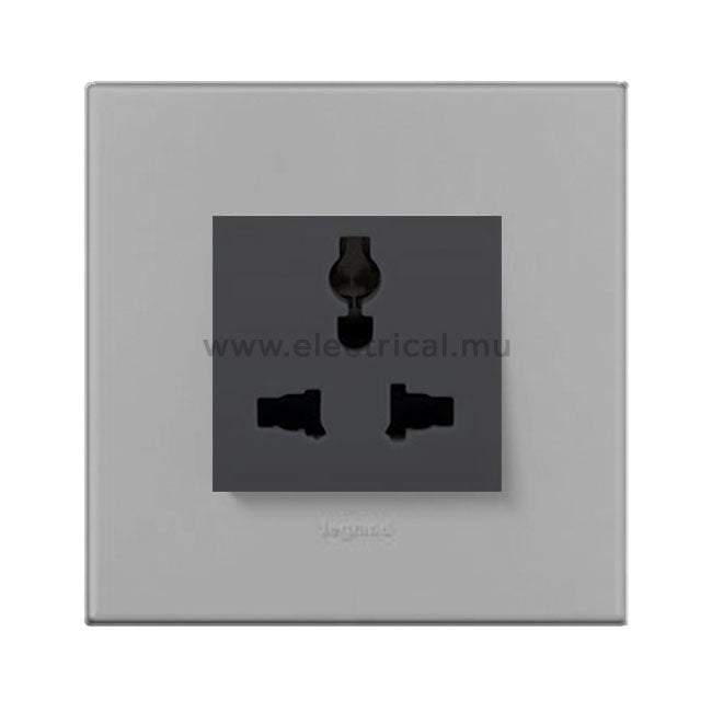 Legrand Arteor Multistandard Socket - Single or Double (with support frame and plate)