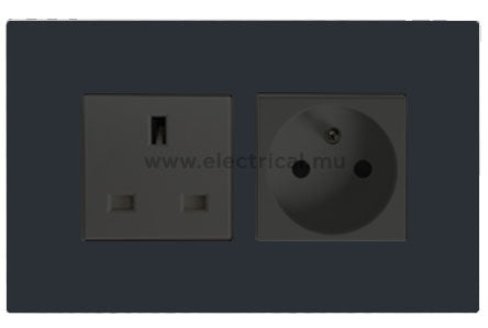 Legrand Arteor Combined Sockets - EN 13A & FR 16A (with support frame and plate)