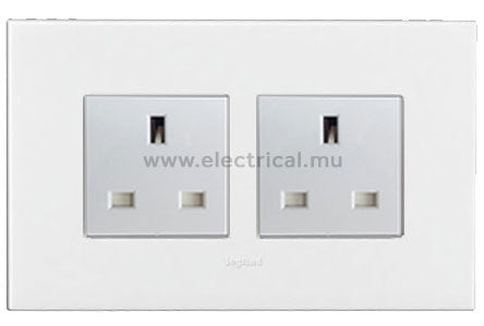 Legrand Arteor BS EN Sockets 13A - Single or Double (with support frame and plate)