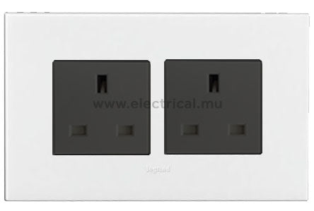 Legrand Arteor BS EN Sockets 13A - Single or Double (with support frame and plate)